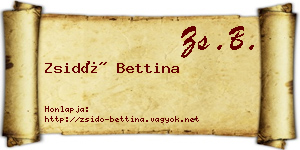 Zsidó Bettina névjegykártya